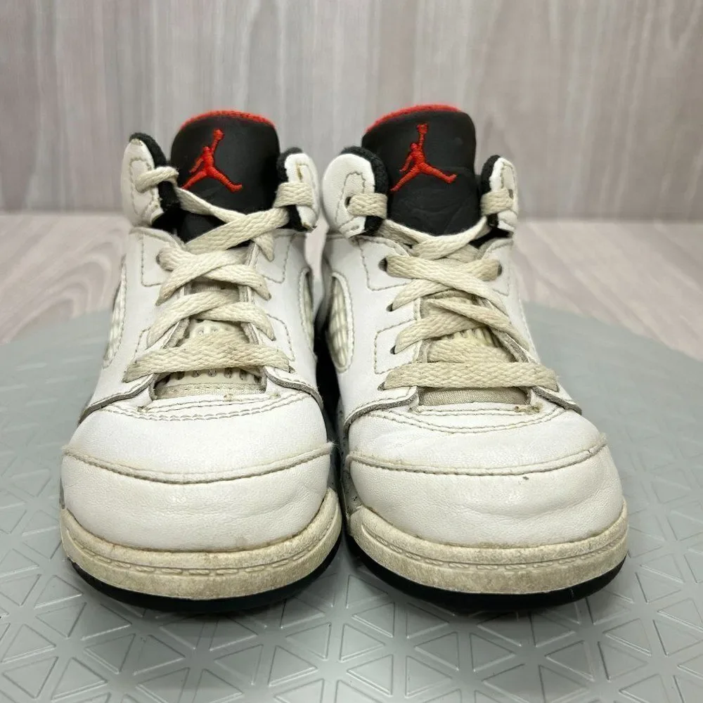 Nike Air Jordan 5 Retro TD White Cement Toddler Sneakers Shoes 440890-104 Sz 8C - Picture 4 of 12